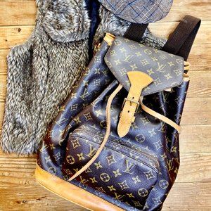 LOUIS VUITTON Monogram Montsouris GM Backpack 2001